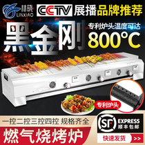 Lin Xiao anthracite black diamond gas gas Oyster Grill commercial liquefied gas kebab gluten Grill