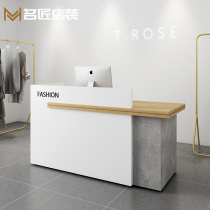 Clothing store cashier counter Simple modern womens clothing store shop small front desk reception desk Fashion childrens clothing store