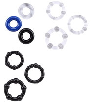  Yuechao mens mens products three-ring lock fine ring solid fine ring Three-ring adult sex toys mens penis ring