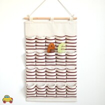 Waterproof canvas Kindergarten comb storage hanging bag Wall comb storage hanging bag saves space and is easy to find 