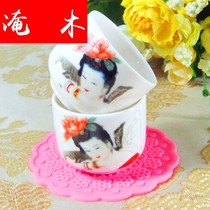 Flooded Wood Free Mail New Ceramics White Wine Yellow Wine Wine Glass Wine Bottle Suit Home Warm Wine Jug Small Gift