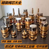 Copper foot Trampled Squatting Pan Flusher Split Concealed hand press pedal flushing valve Core fittings Sealing Ring Springs