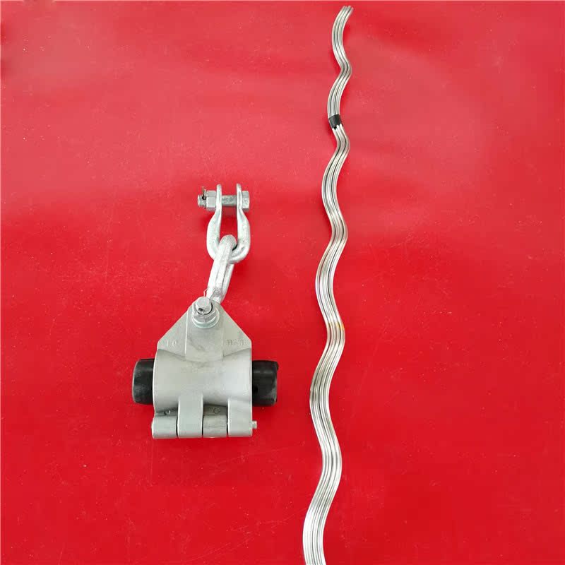 Specializing in the production of ADSS cable with overhanging clamp 200 span double layer pre-stranded wire cable hanger