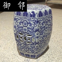 Jingdezhen hexagonal polygonal ceramic porcelain stool antique classical ceramic blue and white stool