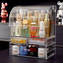 Cosmetic storage box desktop dust-proof acrylic cosmetic box large capacity high-end dressing table skin care rack