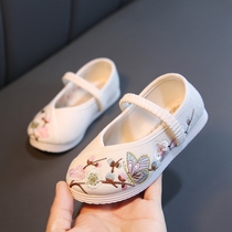 Girls embroidered shoes Hanfu shoes Chinese style old Beijing cloth shoes childrens dance shoes kindergarten costume baby shoes