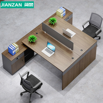 Staff Desk Sub Office Brief Modern Finance Four Persons Desk Station Staff Position desk and chairs