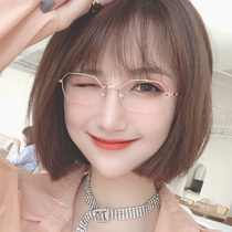 Small square frame retro myopia glasses women can be equipped with power glasses frame net red eyes male Korean version of the tide mirror frame