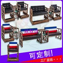 Billiards sofa ball watching chair table seat Ball Hall club sub leather coffee table accessories style flagship Net Red