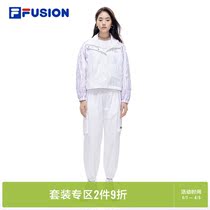 FILA FUSION Fiji Fashion Tide Card Womens Trendy Sports Suit 2022 Spring New Coat Shuttle Woven Long Pants