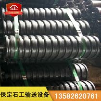 Customized waterproof dustproof roller wear-resistant nylon roller rubber buffer spiral roller coal mine triple string Idler