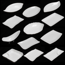 Creative plate melamine white plastic milk tea shop bar KTV snack plate fries cold dish plate commercial tableware