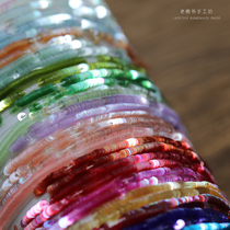 (3mm transparent colorful series) 2021 first sequin French embroidery string doll clothing accessories