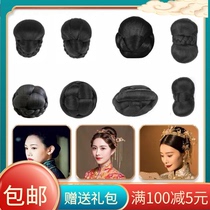 Bride Xiuhe braid head pan wig ball head back pad hair Hanfu styling hair bun style hair bag