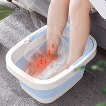 Household children's foot bucket with lid portable foldable foot tub massage foot tub over calf plastic small