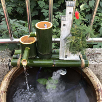 Bamboo water fountain ornaments bamboo stone mill trough fish pond filter decoration courtyard rockery bamboo water landscape balcony