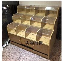 Candy jewelry display cabinet three rows of MDF new pet shop food bulk biscuit cabinet Bulk shelf Miscellaneous grains