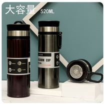 Outdoor portable vacuum cup 316 straight cup tea water separation thermos cup men portable Cup car water Cup