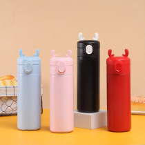 New stainless steel bounce thermos cup cute antler pea Cup simple car straw water Cup
