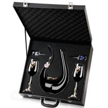 Creative Crystal Diamond red wine glass enamel goblet high-end suitcase 2 packed European wine set wedding gift