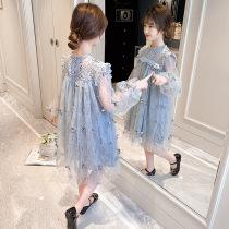  next jazz girls dress 2021 Western style spring dress mid-length fairy lace princess mesh tutu
