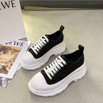 Canvas shoes women 2021 New ins tide increased small white shoes Net Red Spring and Autumn single shoes burst muffin board shoes