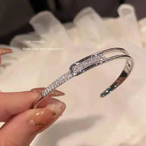  Starry sterling silver bracelet womens summer ins niche design high-end sense flash diamond light luxury simple bracelet cold trend