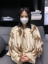 Beauty Ya FUZZYKON warm-up double-sided velvet warm apricot color abstract pattern casual home wear