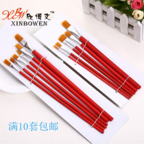 Full wholesale art stationery oil paintbrush beginner pen row chalk nylon paintbrush watercolor pen 6 sets