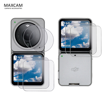 MAXCAM for DJI Osmo action camera osmo action 2 lens tempered film Action2 screen glass scratch-resistant HD protective film cleaning cloth