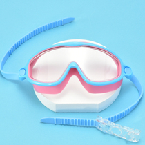  Professional swimming goggles Female diving equipment anti-fog waterproof childrens swimming goggles HD big frame glasses diving glasses men