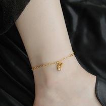 Chow Tai Fook Huanmei 2021 New Tide fairy air Lotus Lotus Lotus 18k golden anklet female summer premium ins Net