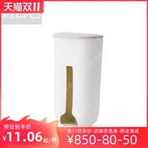 New kitchen garbage bag storage rack hanging non-perforated garbage bin rack plastic wall shopping garbage rack garbage rack