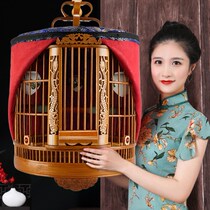 Guizhou bird cage old bamboo thrush bird cage full set of fine starlings bird cage bamboo large handmade hollow carved bird cage