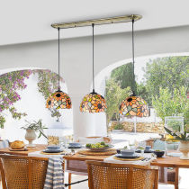 Carnation Lighting Full Copper Restaurant Light Chandelier Dining Room Bar Lamp Eu Style Fields Garden Living Room bedroom Three-head single-head color