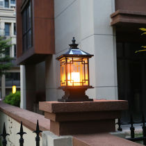 Poly-Acceptance-Style Outdoor Villa Solar Column Headlights Solar Column Headlights Mains Power Dual-use Waterproof Court Lamp Room
