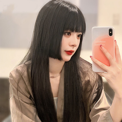 taobao agent Wig, fashionable straight hair for princess, Japanese helmet, natural look