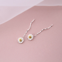 S925 Pure Silver Earline Female Wave Flowers Earrings Short 2022 New wave silver earrings adorable with cute temperament brief