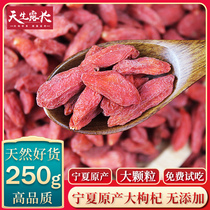 Authentic wolfberry large granules no-wash Zhongning head stubble wolfberry tribute fruit 250g Ningxia red wolfberry tea male kidney
