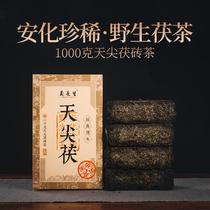 Anhua Black Tea Authentic Super Black Tea Anhua Tiangjian Golden Flower Poria Brick Tea Jinfu Old Tea 1000g