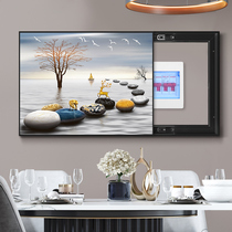 Meter box decorative painting Free hole light luxury distribution box Living room switch box hanging painting modern simple occlusion box mural