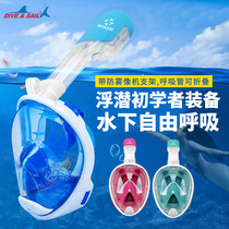 DIVESAIL snorkeling three treasure mask diving mirror full dry breathing tube children adult men and women swimming equipment
