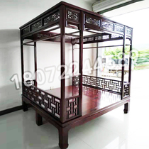Antique bed Pull-out bed Rural old-fashioned bed Solid wood shelf bed Ming and Qing Classical bed Court bed Stepping bed