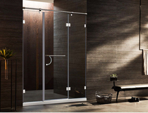 Deli shower room custom stainless steel flat door dry and wet separation Diamond-shaped tempered glass door guard interval break