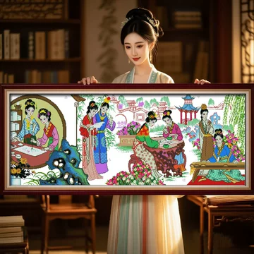 红楼群芳图十字绣客厅画-红楼群芳图十字绣客厅画促销价格、红楼群芳图
