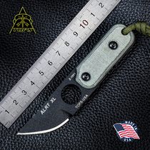Imported US TOPS cutting-edge tactical mini small straight knife special combat portable defense portable defense edc necklace knife