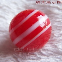 Highlights Ball 16mm Porcelain Red White Silk Glass Beads Children Toy Marbles Ball Fish Tank Vase Decorative Boson