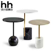 Light and luxurious modern marble tea table table designer-like board room sofa edge a few bedrooms balcony side table