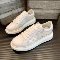 Fashionable and comfortable new concept~pvgy~ small white shoes mens summer trendy shoes Organza breathable thick-soled shoes