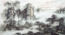 Six-foot banner Fine Chinese painting landscape (Shanxiang family) Unfixed painting core cheap sale (P)